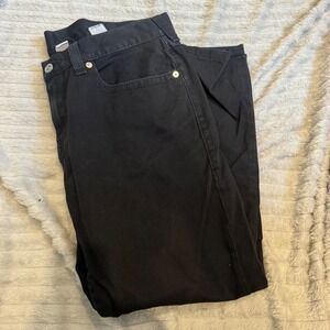 True Religion Straight Flap Black Jeans Mens Size 38 All Black Style.